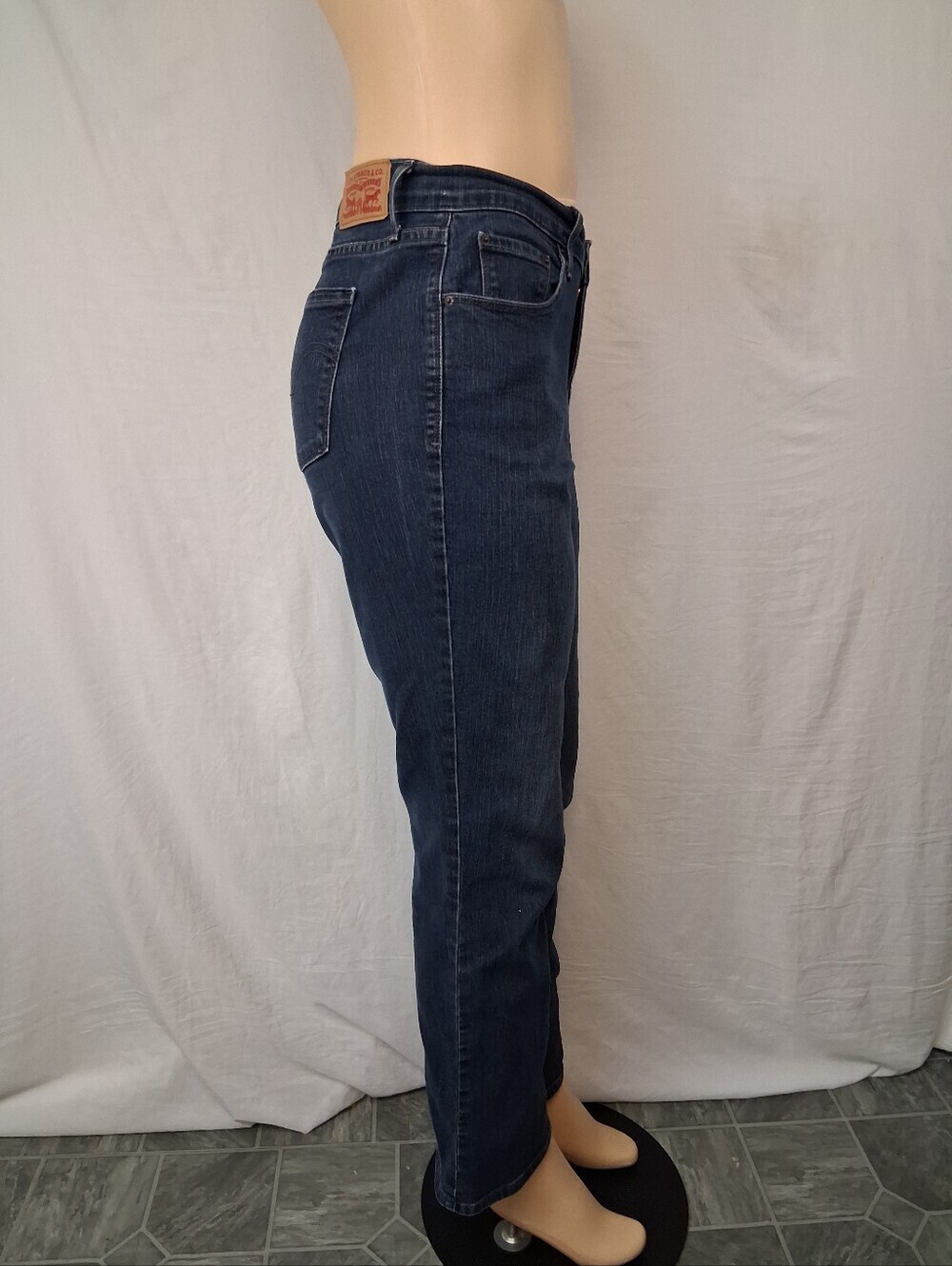 Levi 505 Strauss & Co. Jeans with Leather Patch - Dark Indigo Size 12 - Picture 8 of 17